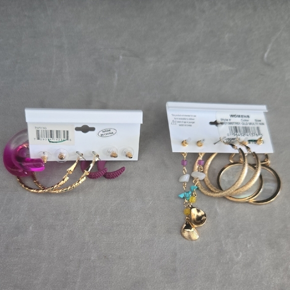 Ashley Cooper Gold and Purple Earring Collection - Picture 2 of 2